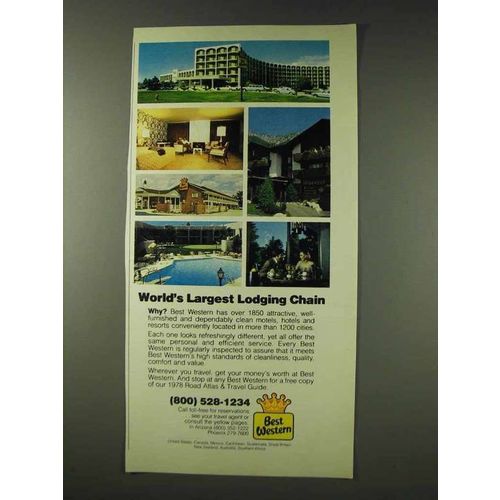 1978 Best Western Motel Ad - World's Largest Chain