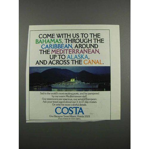 1983 Costa Cruise Ad - Come With Us