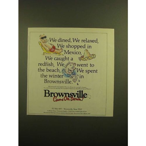 1988 Brownsville Texas Ad - We Dined, We Relaxed, We Shopped