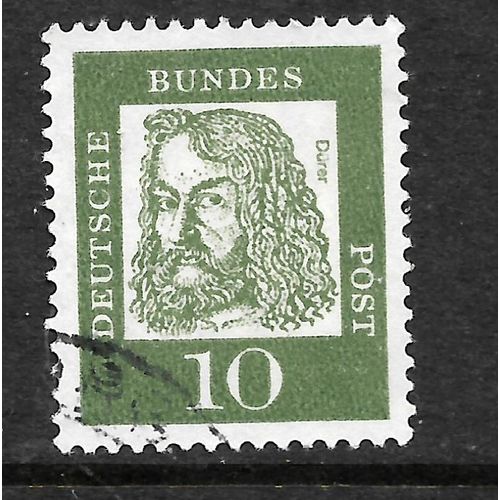 GERMANY BERLIN 1961 SG B197 10pf GREEN DURER FAMOUS GERMAN FINE USED#