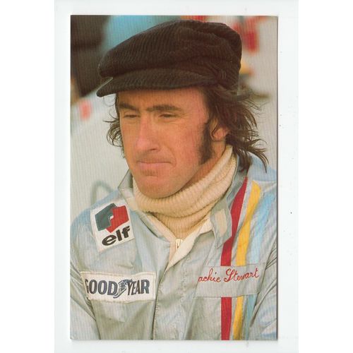 Jackie Stewart GB Formula 1 Grand Prix Racing Driver 1989 Postcard F1