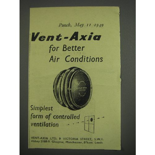 1949 Vent-Axia Ventilation Ad - Vent-Axia for better air conditions