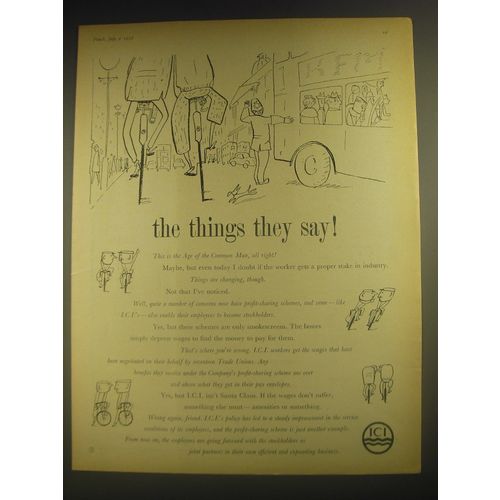 1958 ICI Imperial Chemical Industries Ad - Age of the Common Man