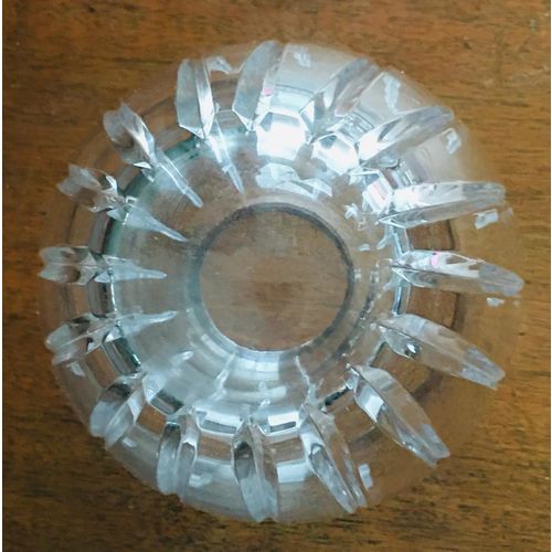 Schott Styles Crystal Clear Glass Vase made in Czech Republic 7.5" tall Vintage