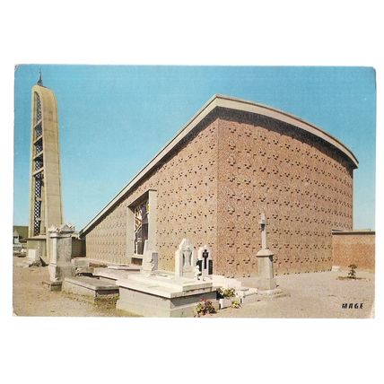 AUDINGHEN, FRANCE used vintage postcard 1970 postmark stamp removed =