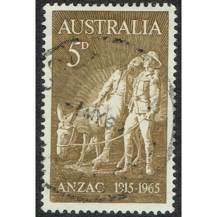 Australia 1965 50th Anniversary of Gallipoli Landing 5d Drab SG373 FU
