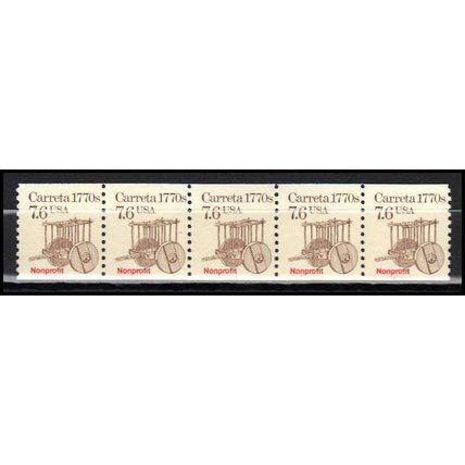 2255 7.6c Carreta Fine MNH Dry Gum PNC 1/5 X2945