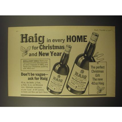 1966 Haig Scotch Ad - Haig in every home for Christmas and New Year