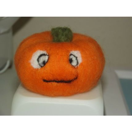 Pumpkin Halloween handmade needle felted 8cm's ornament decoration