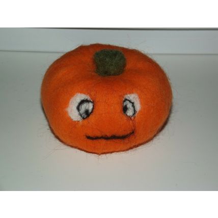 Pumpkin Halloween handmade needle felted 8cm's ornament decoration