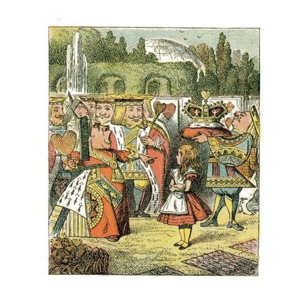 Alice In Wonderland Queen King Of Hearts 1907 Book Postcard