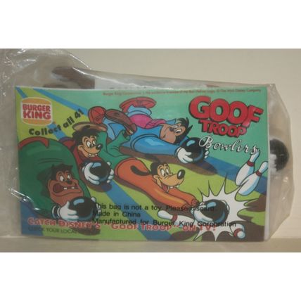 1992 Burger King Disney's Goof Troop Bowlers Goofy Mint in Package