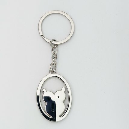 Owl Keyring Key Ring Red Gift Keychain Bag Charm Metal Enamel Rhinestones A5