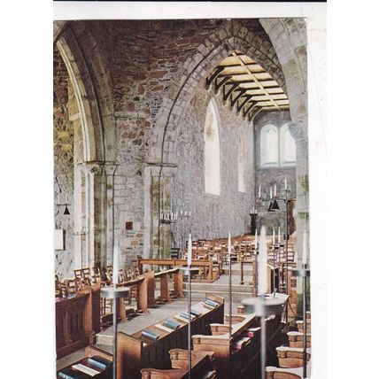 Abbey Church of St Mary Iona Postcard unused creased
