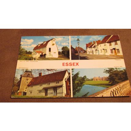 1970s Postcard - Essex scenes, Hedingham, Thaxted, Wethersfield, Audley End
