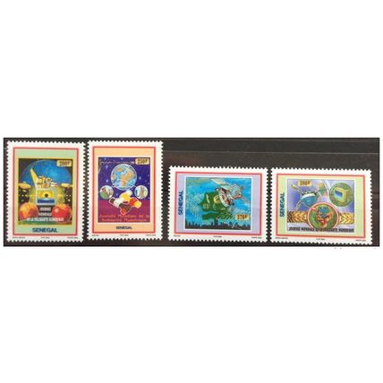 Sénégal 2004/2006 Journée mondiale solidarité numérique Phone 4 val. RARE MNH