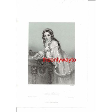 Amy Robsart, Kenilworth, Sir Walter Scott, Book Illustration (Print), 1855