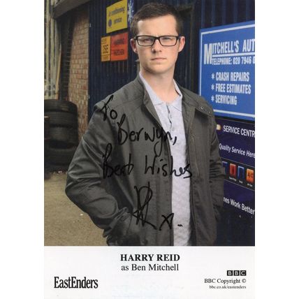 Harry Reid as Ben Mitchell Eastenders Hand Signed Cast Card Photo