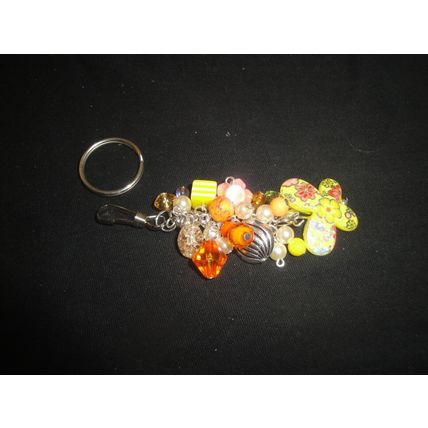 mix orange yellow bag phone charm or keyring B