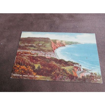 Valentines Art Postcard - Sidmouth from Peak Hill - Artist Brain Gerald