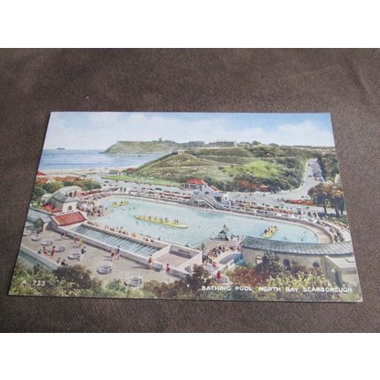 Valentines Art Postcard - Bathing pool Scarborough - Artist Brain Gerald