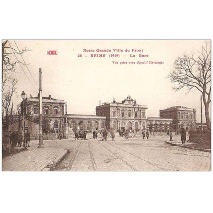 51 - REIMS - Notre Grande Ville du Front (1919) La Gare