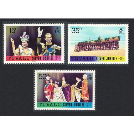 Tuvalu Silver Jubilee 3v 1977 MNH SG#50-52 Sc#43-45