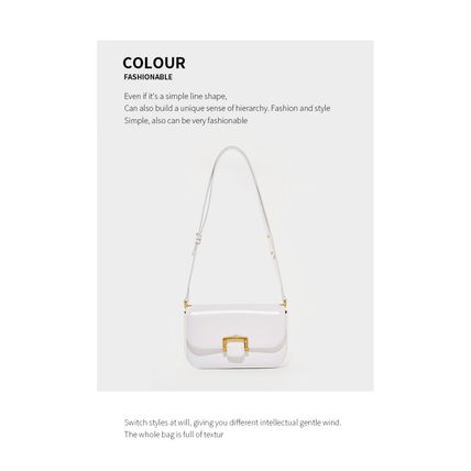 Genuine Leather Women Shoulder Bag Handbag White