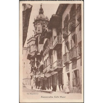 Calle Mayor, Fuenterrabia, 1935 - La Española Tarjeta Postal