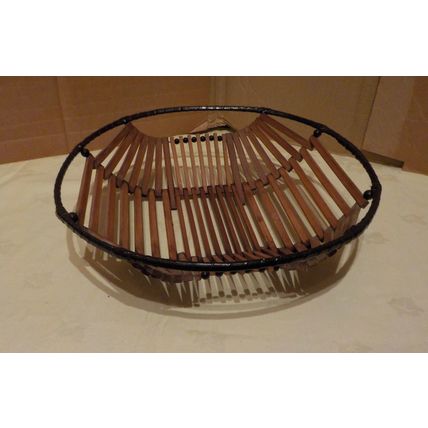 1960's Teak & Coated Metal Fruit Basket