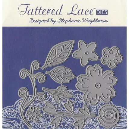 Tattered Lace. Flowers & Leaves Die Set. Die Cutting Cardmaking Scrapbooking