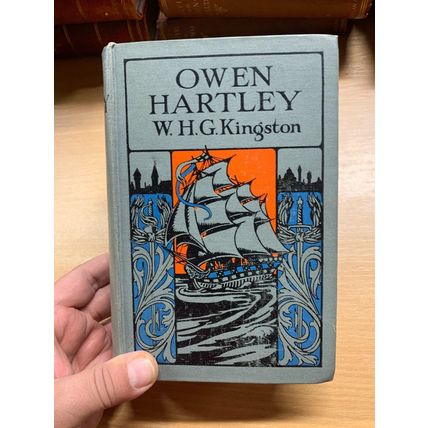 RARE* c1928 W H G KINGSTON "OWEN HARTLEY" FICTION ANTIQUE HARDBACK BOOK (P4)
