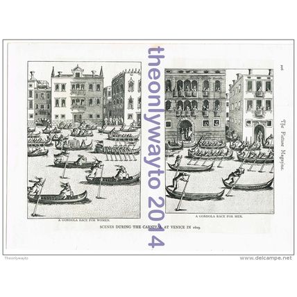 Carnival Scenes (1), Venice in 1609 , Book Illustration, c1895