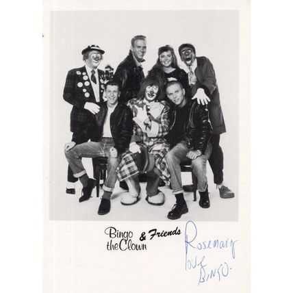 Bingo The Clown & Friends Hand Signed Photo