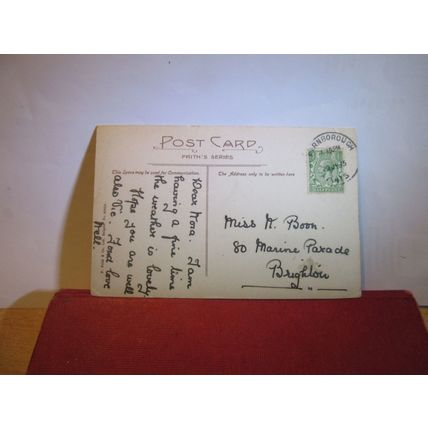 CHURCH & LYCHGATE, FARNBOROUGH, HAMPSHIRE used antique postcard 1915 pm =