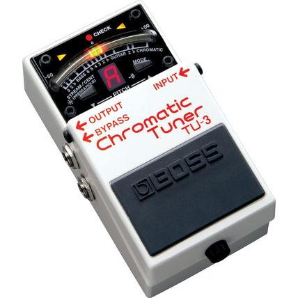 Boss TU-3 Chromatic Tuner Pedal Bundle with Power Supply, Instrument Cable, Patc