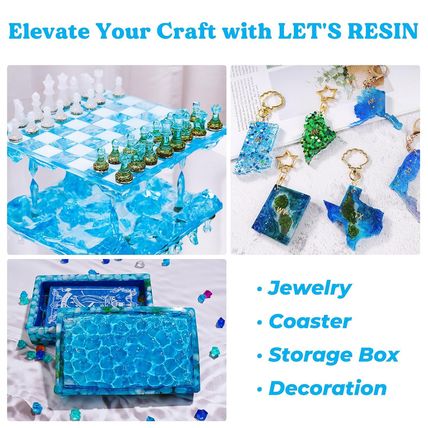 LET'S RESIN Epoxy Resin Kit,1 Gallon Bubble Free & Crystal Clear Epoxy Resin for