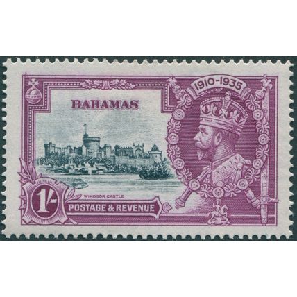 Bahamas 1935 1s. slate & purple Jubilee SG144 unused