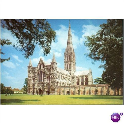 GB Postcard - Salisbury Cathedral from South West, Wiltshire