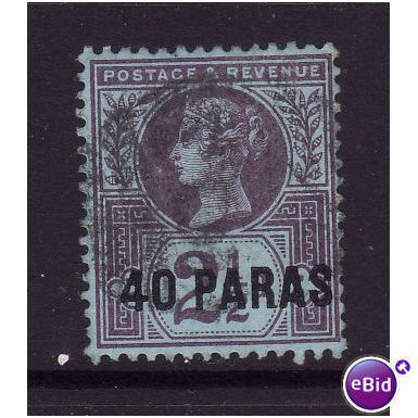 British Levant 1887 sg 4 40pa on 2 1/2d purple/blue Fine used 5