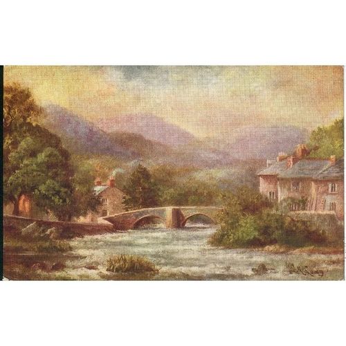 Vintage L.M. Long 'Photochrom' Postcard - Beddgelert, North Wales