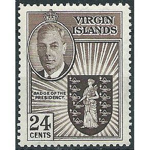Virgin Islands 1952 SG143 40c Brown Mounted Mint ... .