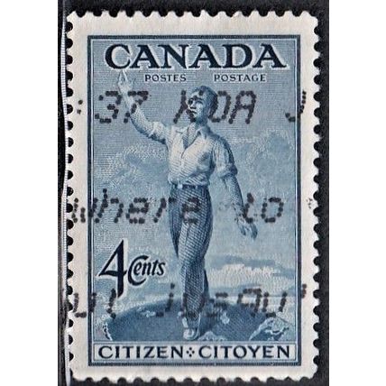 CANADA, 1947 4c Citizen, SG 409 (Scott #275), used