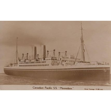 SS Minnedosa Canadian Pacific Ship Liner Postcard