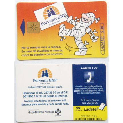 Mexico Phone Card _ Porvenir GNP Pensiones