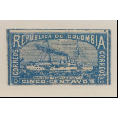 Colombia Stamp Scott #209, Mint Heavily Hinged