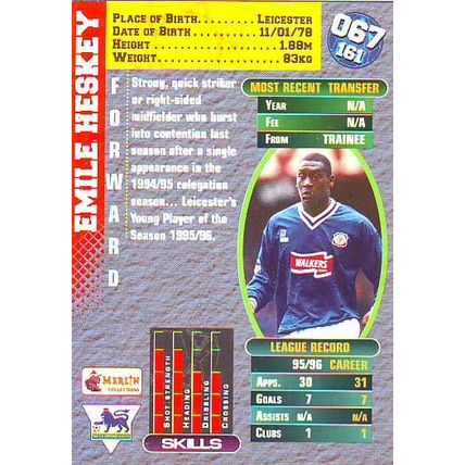 Merlin Premier Gold English Premier League 1996/97 Emile Heskey