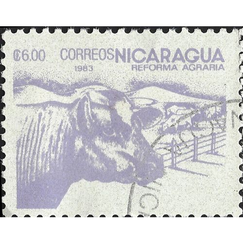 NICARAGUA, Cattle, lilac 1983, $6