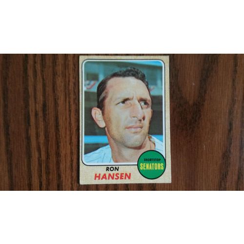1968 Topps Card # 411 Ron Hansen Very Good (3) Washington Senators