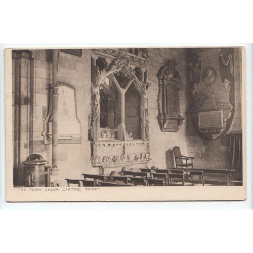 The Town Choir Cartmel Priory Cumbria Teasdale's Series Old Postcard